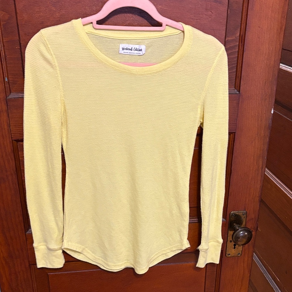 Yellow Long Sleeve Top